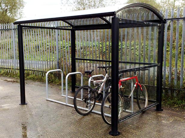 covered bike stand